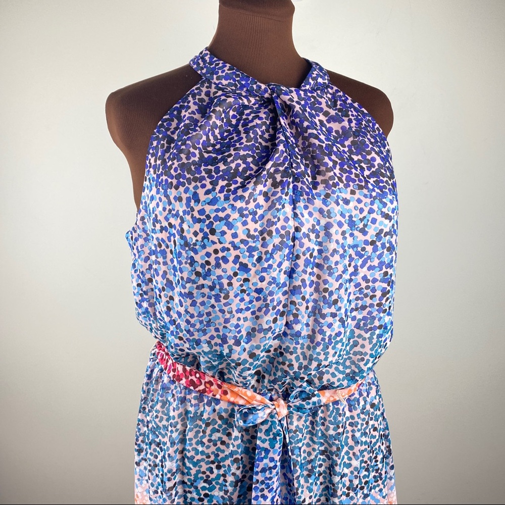 Multi-Color Halter Maxi Dress - Picture 3 of 15